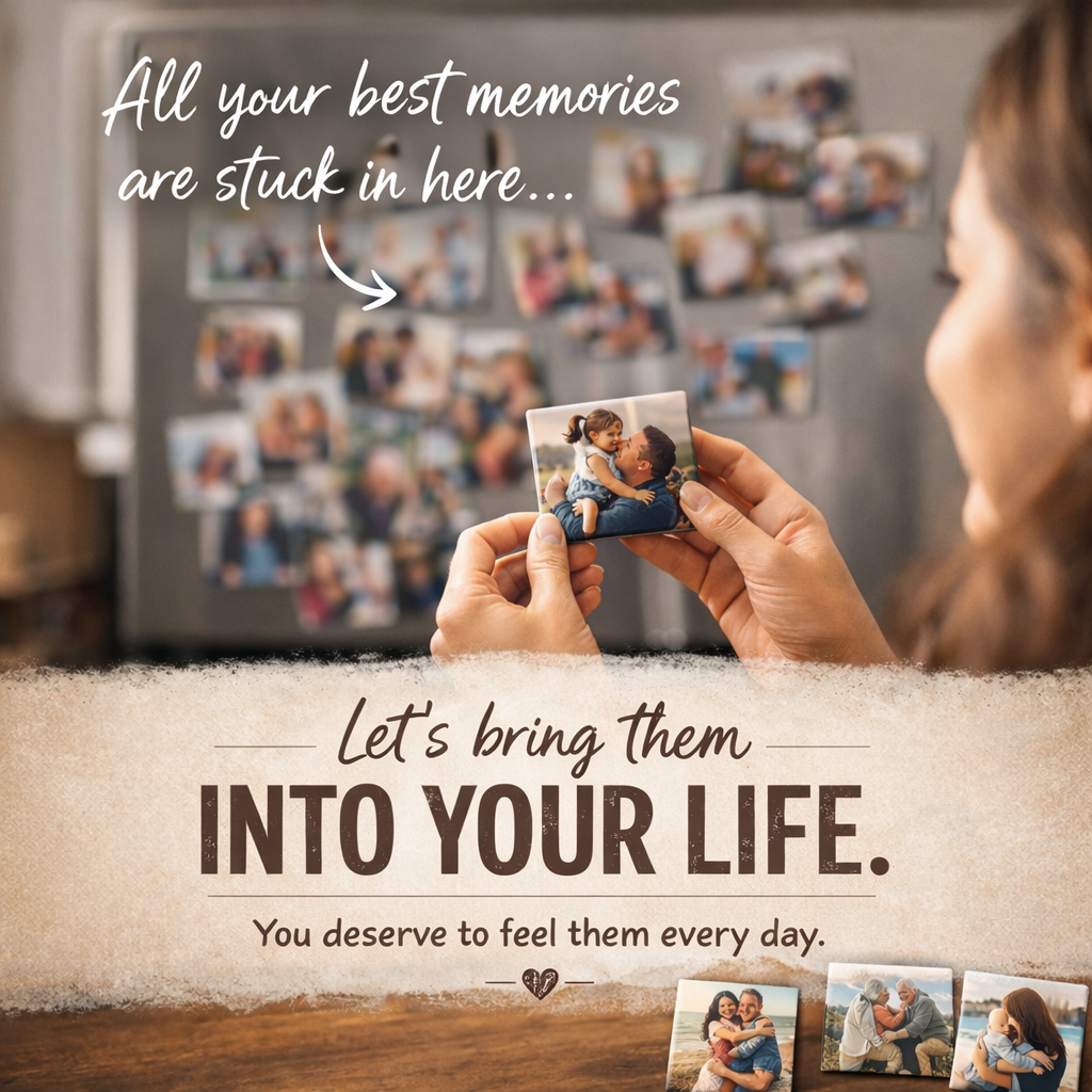 Custom photo magnets 5x5in